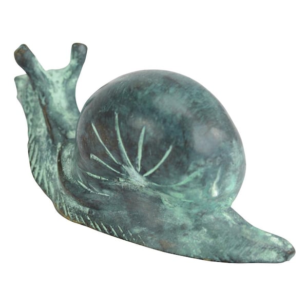 Small Land Snail Cast Bronze Garden Statue